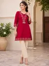 Ff Dhabhu Cotton With Work Kurti With Bottom Collections